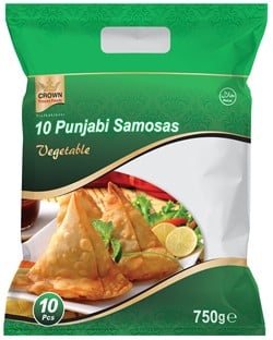 SAMOSA PUNJABI VEGETARISCH CROWN 10STUKS 750GR PER PAK