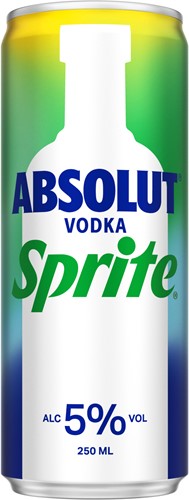ABSOLUT VODKA & SPRITE 5% 12X25CL BLIK