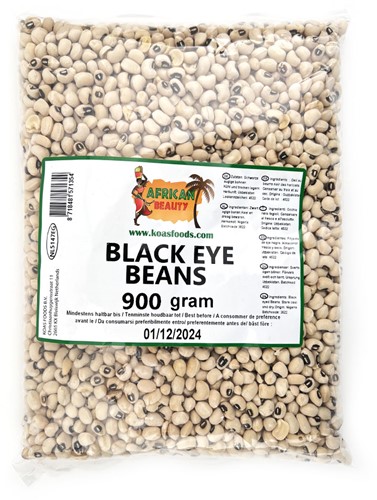 BLACK EYE BEANS AFRICAN BEAUTY 900G PER PAK