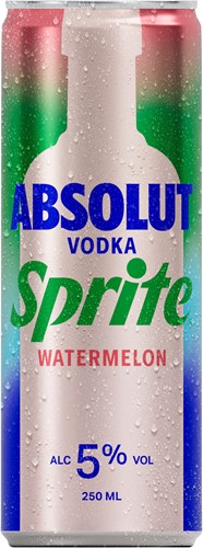 ABSOLUT VODKA & SPRITE WATERMELON 5% 12X25CL BLIK