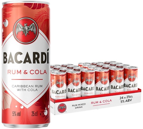 BACARDI & COLA 24X25CL BLIK