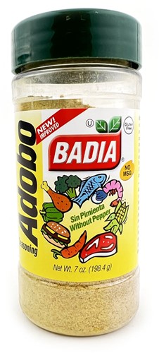 BADIA ADOBO WITHOUT PEPPER GROEN 7OZ (MIDDEL) PER STUK