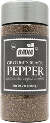 BADIA BLACK PEPPER GROUND 7OZ PER STUK