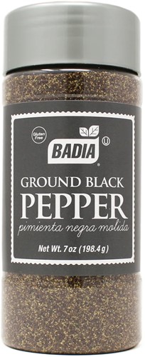 BADIA BLACK PEPPER GROUND 7OZ PER STUK