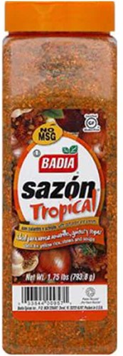 BADIA SAZON TROPICAL ORANJE 1.75LBS (GROOT) PER STUK