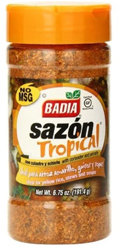 BADIA SAZON TROPICAL ORANJE 6.75OZ PER STUK