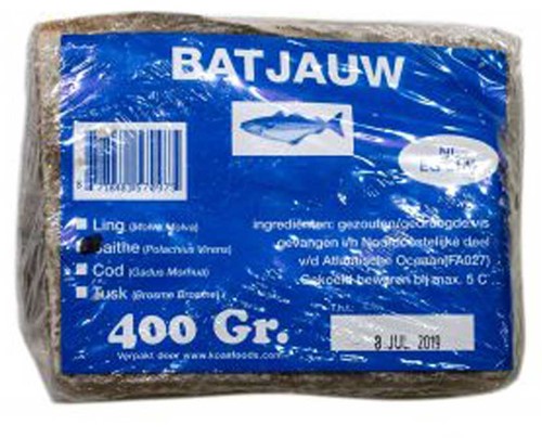 BAKKELJAUW 9X400 MET GRAAT PER TRAY