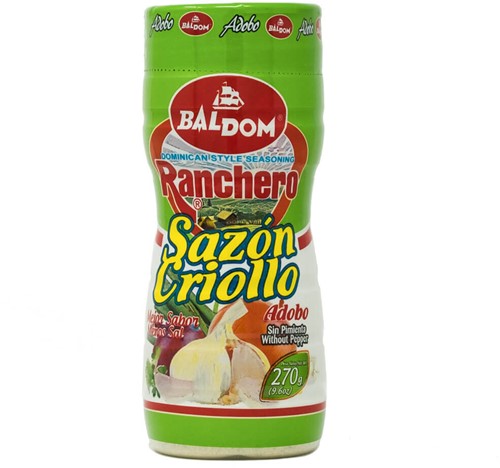 BALDOM RANCHERO SAZON CRIOLLO SIN PIMIENTA (LICHT GROEN) 270G PER STUK