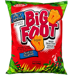 BIG FOOT SPICY CHEESE FLAVOUR 140G PER PAK