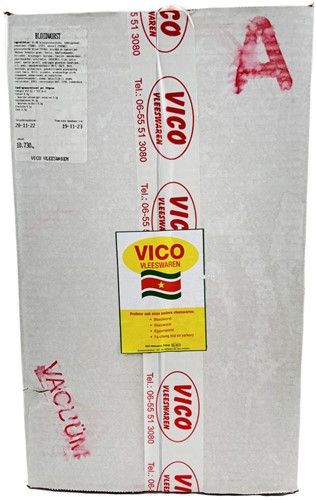 BLOEDWORST (VACUUM) VICO 10KG PER DOOS