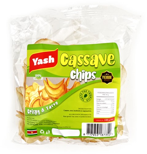 CASSAVECHIPS yash 100G PER PAK (groot)