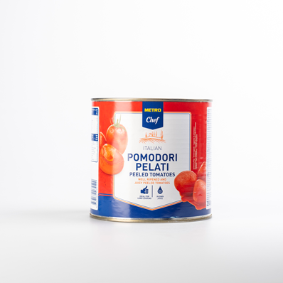 CHEF'S GEPELDE TOMATEN 2.5KG PER BLIK 