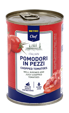 CHEF'S TOMATENBLOKJES IN BLIK 12X400G 