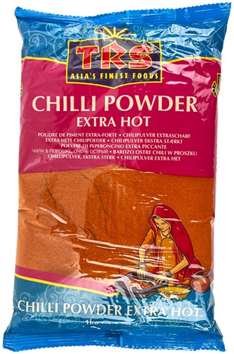 CHILLI POEDER EXTRA HOT TRS 1KG PER PAK