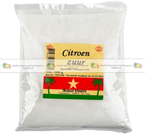 CITROENZUUR 1KG PER PAK