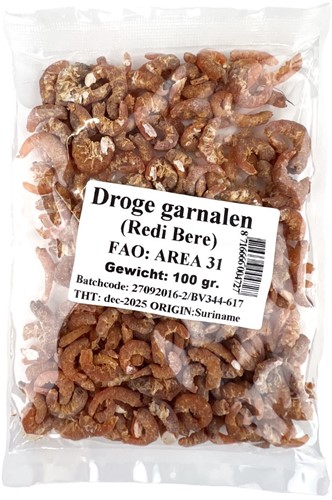 DROGE GARNALEN REDI BERE 100G PER PAK