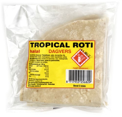 ROTI GEVOUWEN TROPICAL 3ST PER PAK