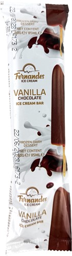 FERNANDES IJS VANILLA CHOCOLATE ICE CREAM 80GR PER PAK