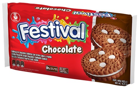 FESTIVAL chocolate 403G PER PAK