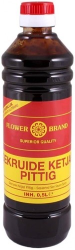 GEKRUIDE KETJAP PITTIG FLOWERBRAND 6X500ML PET FLES