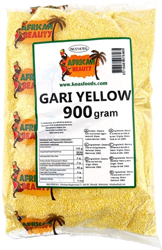 GARI YELLOW african beauty 900G PER PAK