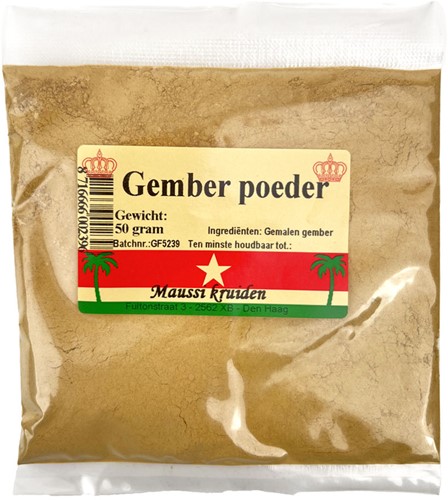 GEMBER POEDER maussi 20X50G PER TRAY