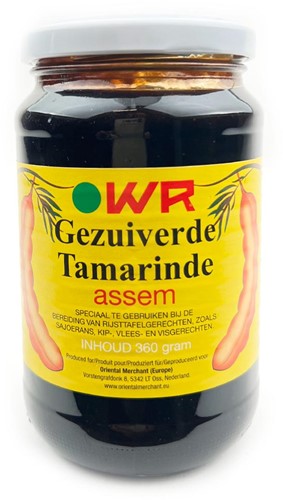 GEZUIVERDE TAMARINDE PASTA WR 6X360G PER TRAY