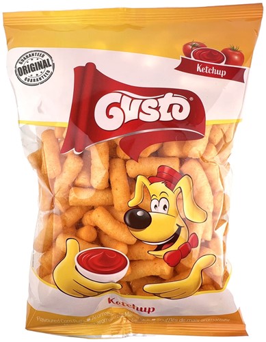 GUSTO PUFFS KETCHUP FLAVOR 80G PER PAK