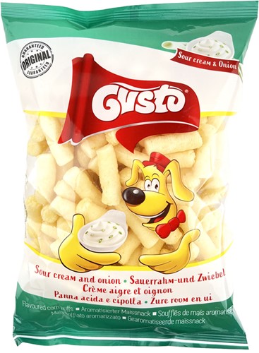 GUSTO PUFFS SOUR & CREAM 80G PER PAK