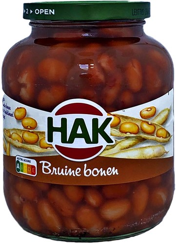 BRUINE BONEN HAK 12X720ML GLAS groot