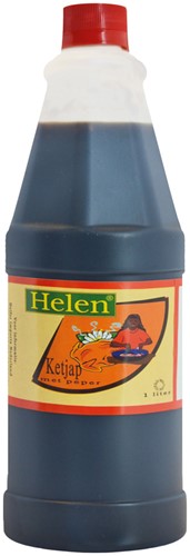 KETJAP HELEN 1LTR MET PEPER (GROOT) PER FLES