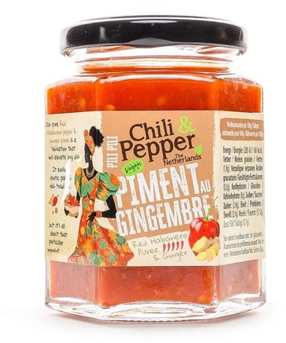 CHILI & PEPPER GINGER PUREE & RED HABANERO (VEGAN) 190ML PET POT (KLEIN)
