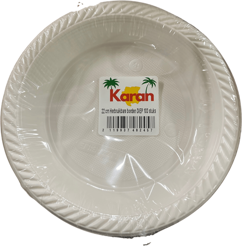 PLASTIC BORDEN DIEP 100ST PER PAK