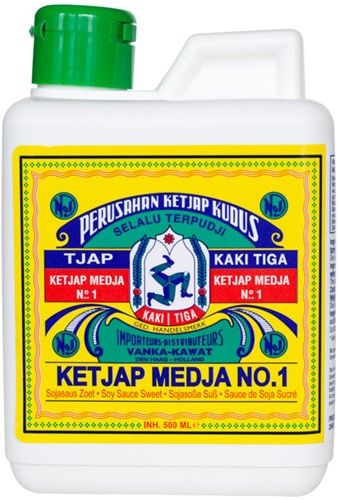 KETJAP KAKA TIGA MEDJA NO.1 (klein) 500ML PER FLES