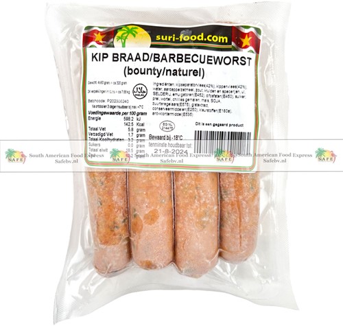 KIPBRAADWORST "bounty" 320G PER PAK     