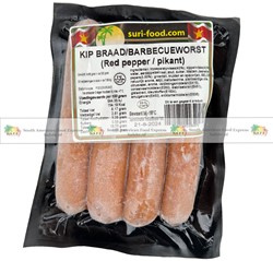 KIPBRAADWORST "red pepper pikant" 320G PER PAK  