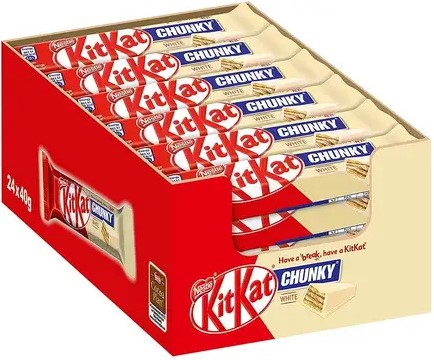 KIT KAT CHUCKY WHITE 24X40G PER DOOS