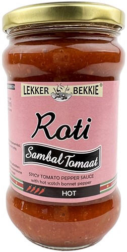 LEKKER BEKKIE ROTI/TOMAAT SAMBAL 300ML PER POT