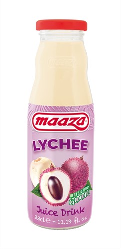 MAAZA GLAS FLES 12X33CL LYCHEE
