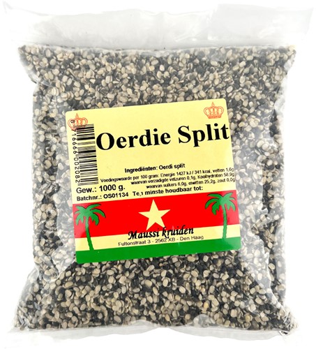 OERDI BONEN SPLIT MAUSSI 1KG (GROOT) PER PAK