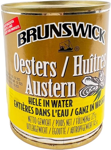 OESTER IN BLIK BRUNSWICK 225G PER BLIK