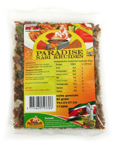 NASI KRUIDEN PARADISE 80G PER PAK