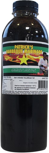 PATRICKS BBQ MARINADE 750ML ZONDER PEPER