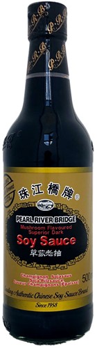 PEARL R.B. MUSHROOM SOYSAUCE 500ML PER FLES