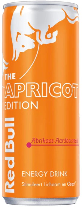 RED BULL APRICOT EDITION ABRIKOOS-AARDBEI 12X25CL BLIK SAFE BV