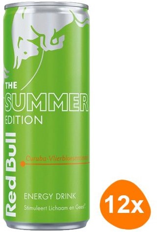 RED BULL CURUBA VLIERBOESEM 12X25CL BLIK (GROEN)