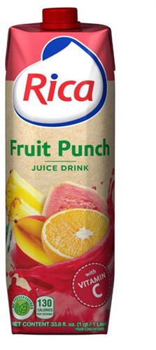 RICA (groot) 12X1LTR FRUITPUNCH PER TRAY