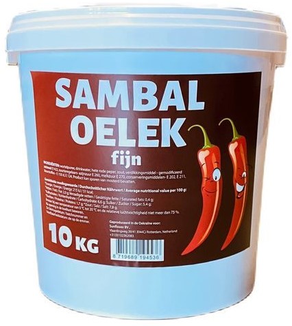 SAMBAL OELEK 10KG PER EMMER