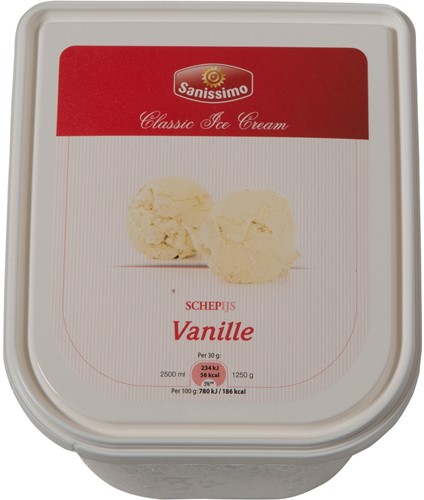 VANILLE IJS SANISSIMO 2.5KG PER BAK