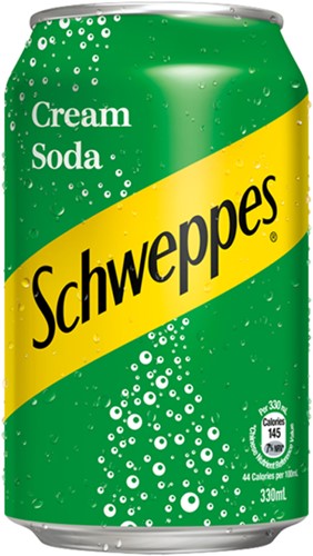 SCHWEPPES (st) CREAM SODA 24X33CL BLIK